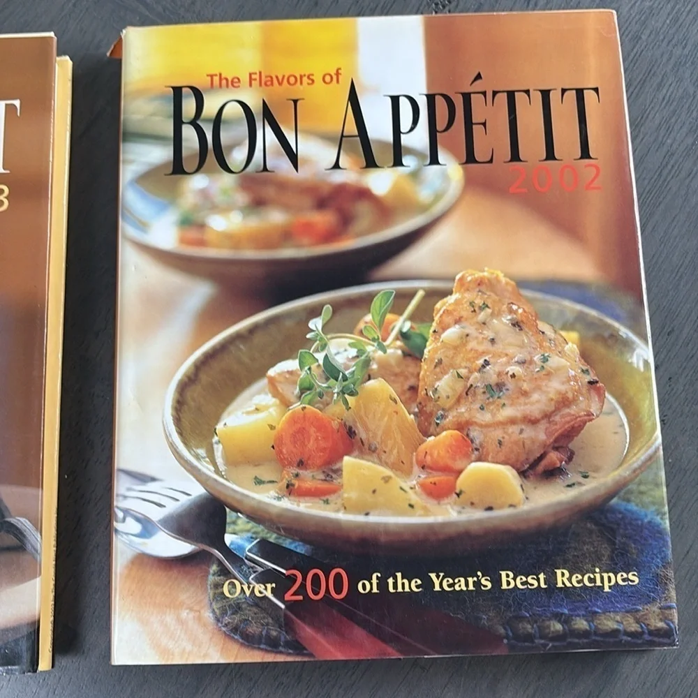 Set of 2. The flavors of bon appétit 2002 and 2003.  Cookbooks. Hardcover